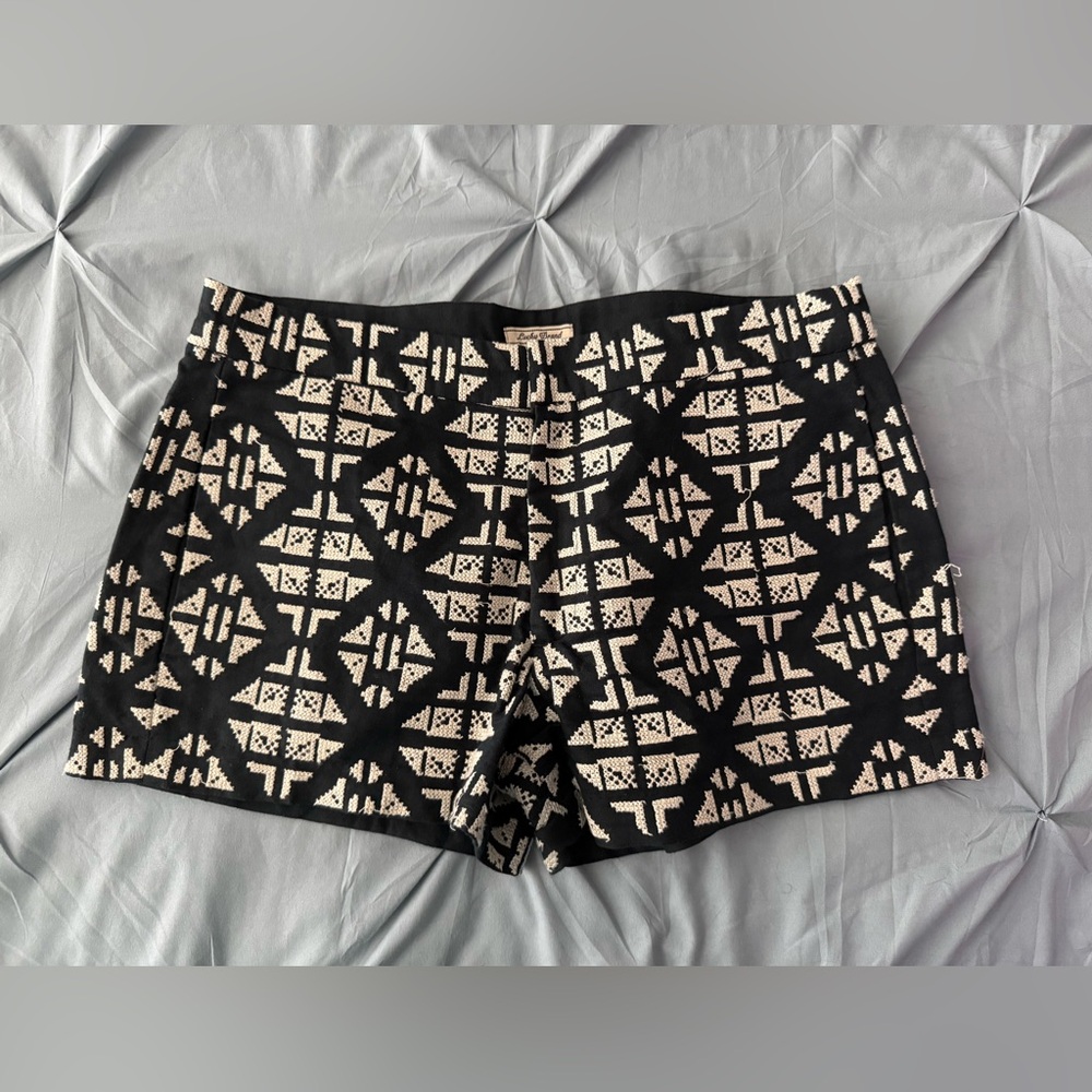 Lucky Brand Black and White Graphic Bermudas
